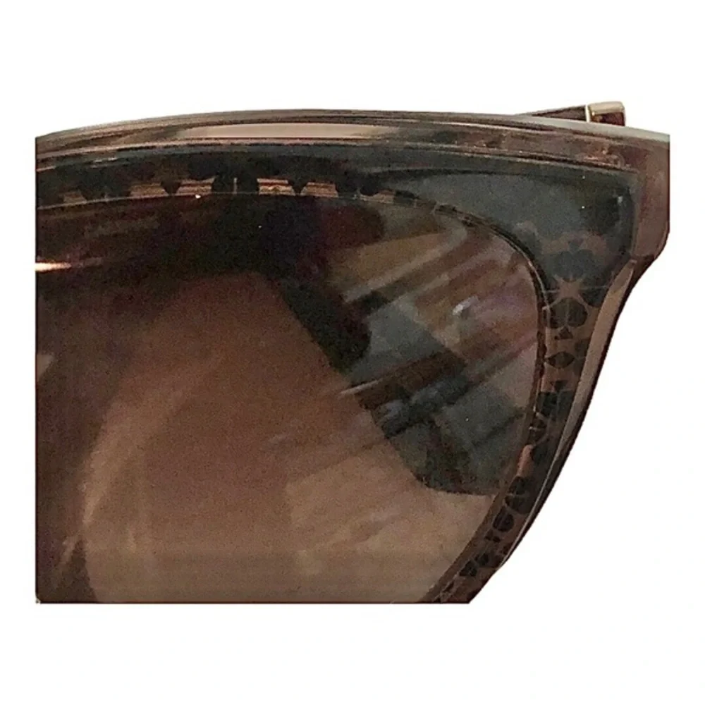 Kate Spade hello sunshine dark brown embedded logo gold emblem sunglasses‎ new